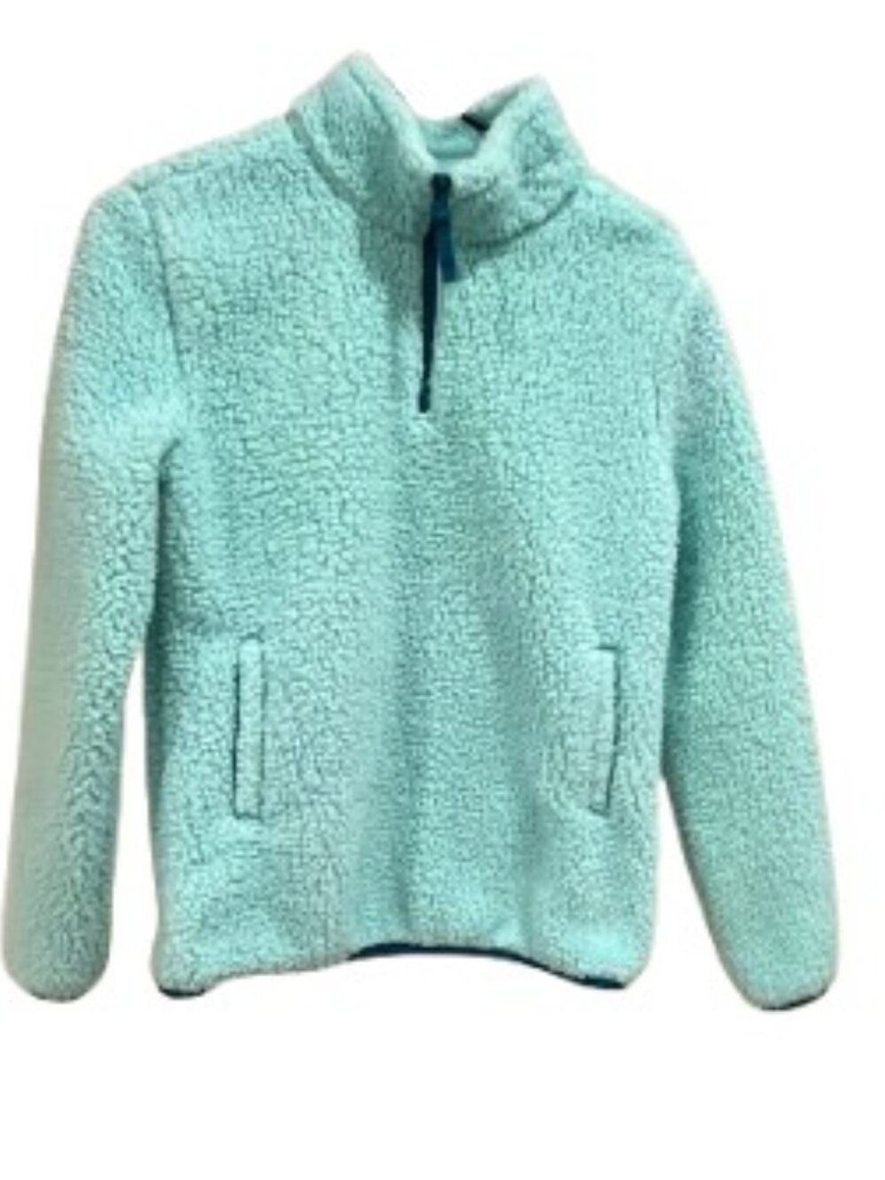 Girls Sherpa Fleece Quarter-Zip Polar Fleece Jacket Top - LNC